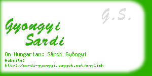 gyongyi sardi business card