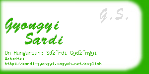 gyongyi sardi business card